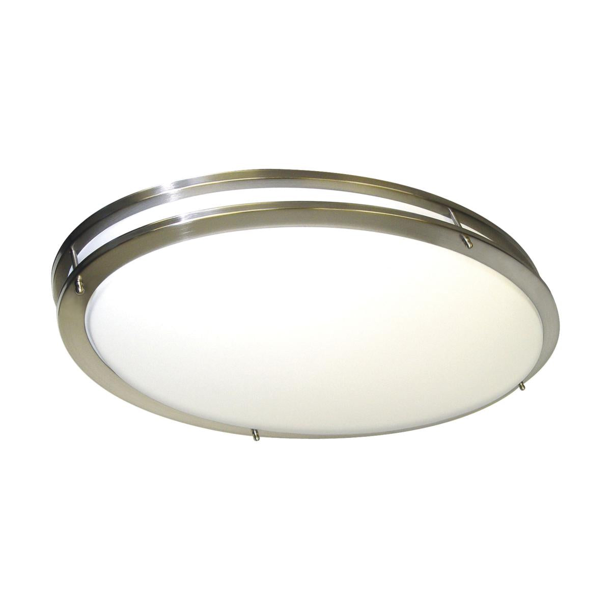 Glamour LED 32 inch - Oval Flush Mount Fixture - Brushed Nickel Finish - CCT Selectable 3K/4K/5K - Satco 62-1641