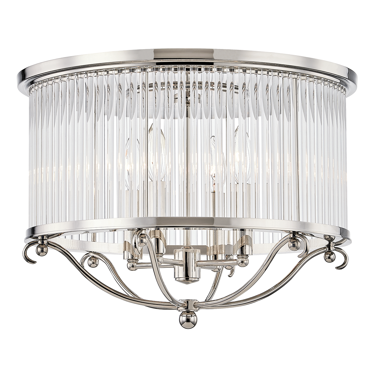 Glass No.1 Semi Flush - Polished Nickel by Hudson Valley Lighting