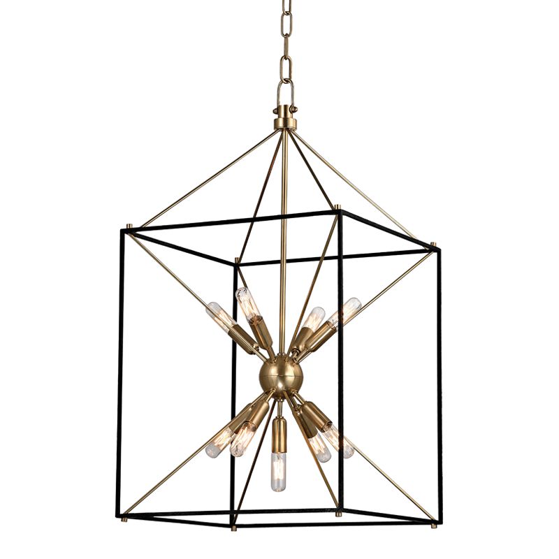 Glendale Medium Lantern - Aged Brass by Hudson Valley Lighting