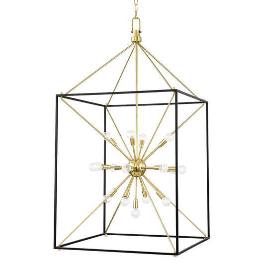 Glendale X-Large Lantern - Aged Brass/Black by Hudson Valley Lighting