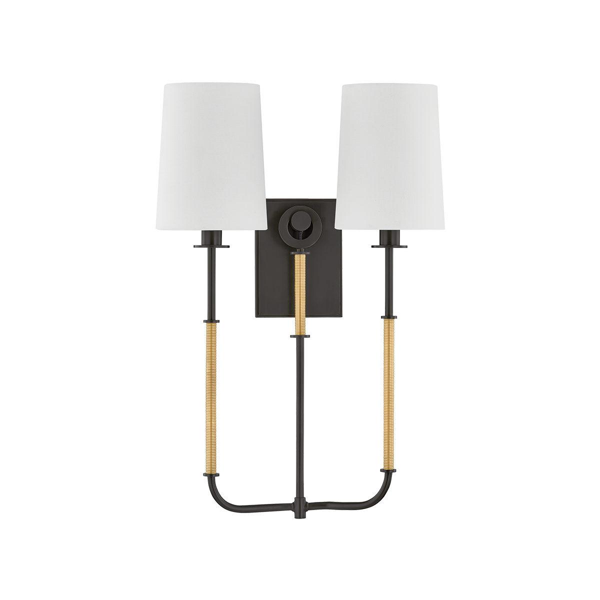 Glenmont Wall Sconce - 2-Light - Aged Brass/Distressed Bronze by Hudson Valley Lighting