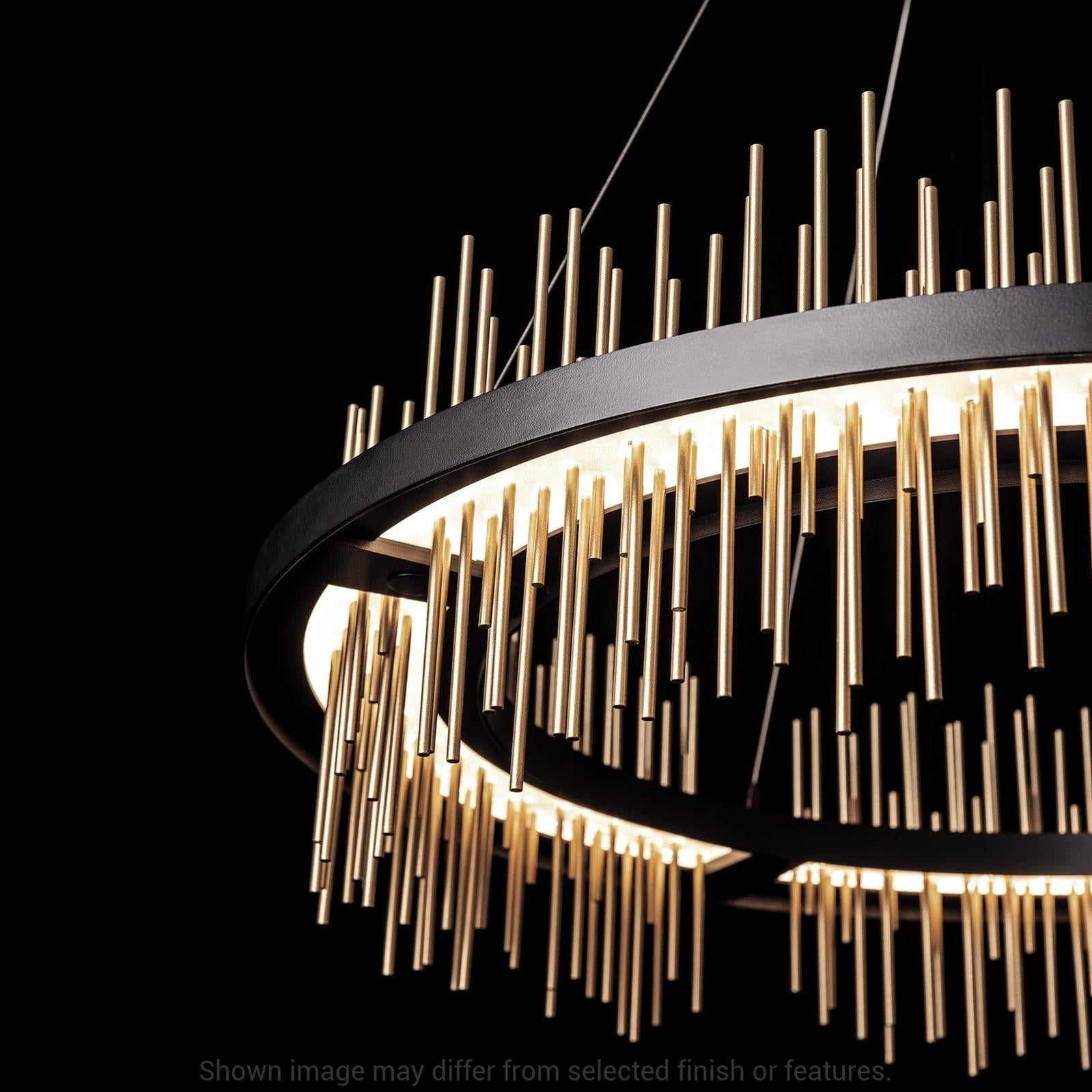 Gossamer Circular LED Pendant - Vintage Platinum - White Accent by Hubbardton Forge