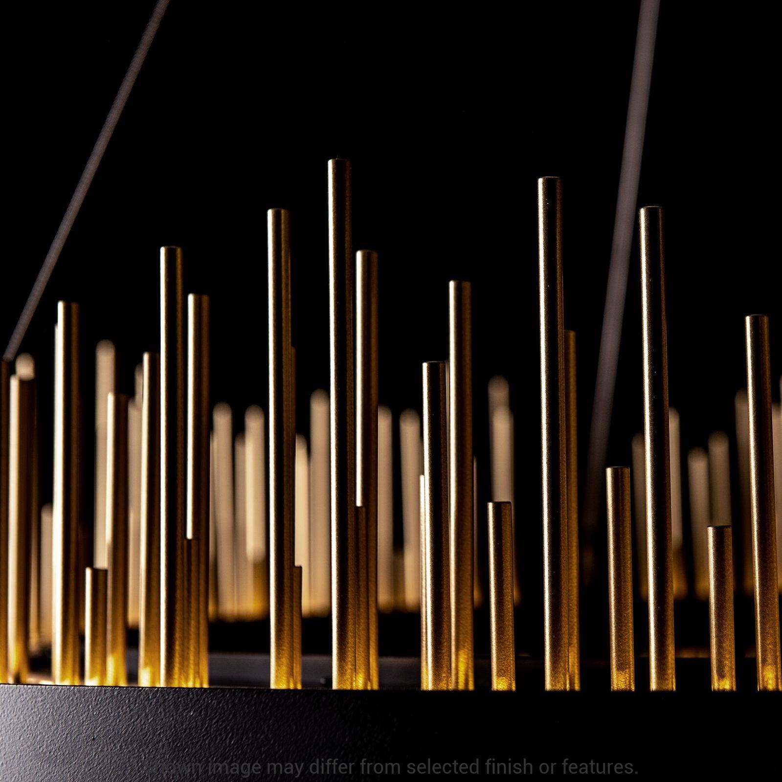 Gossamer Circular LED Pendant - Vintage Platinum - White Accent by Hubbardton Forge