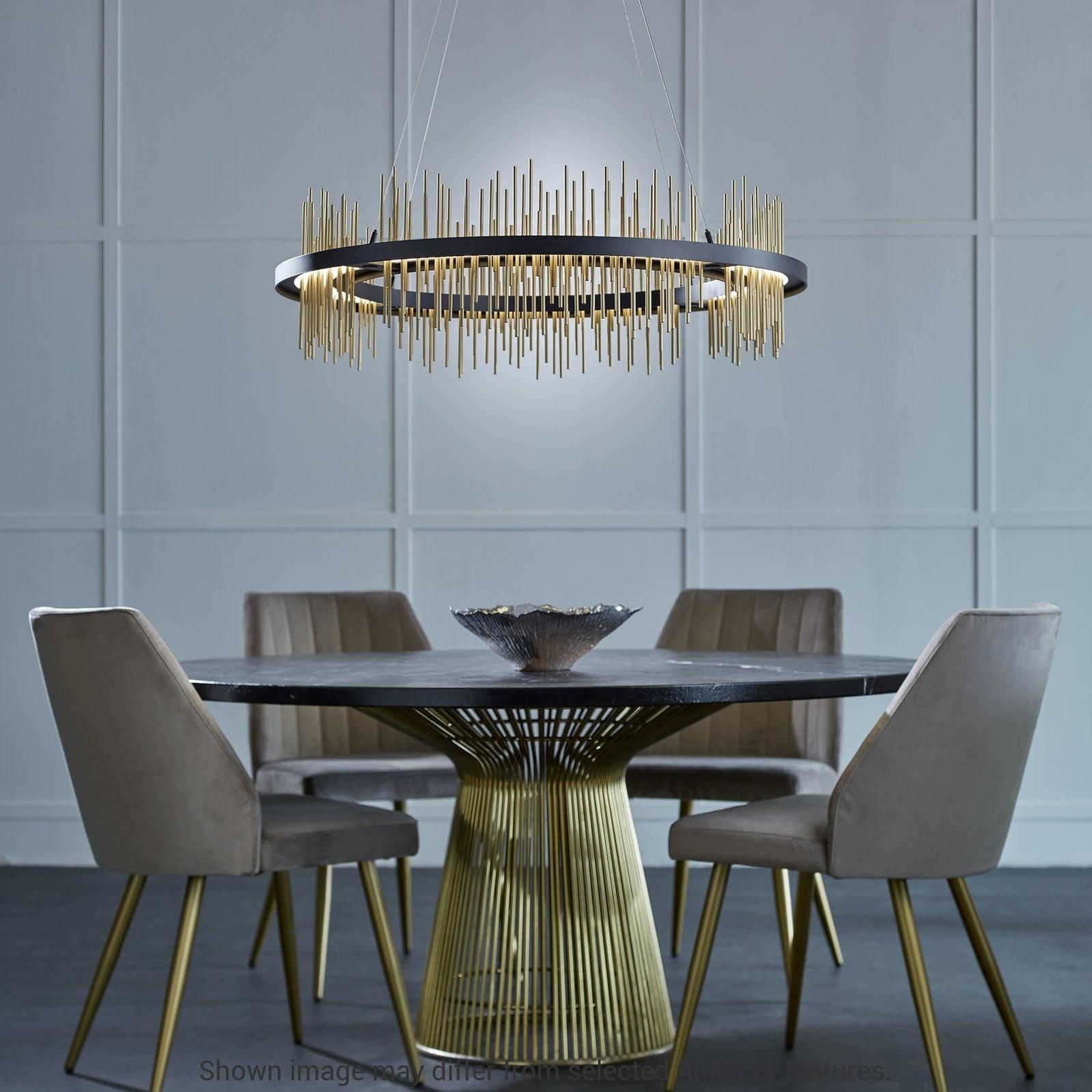 Gossamer Circular LED Pendant - Vintage Platinum - White Accent by Hubbardton Forge