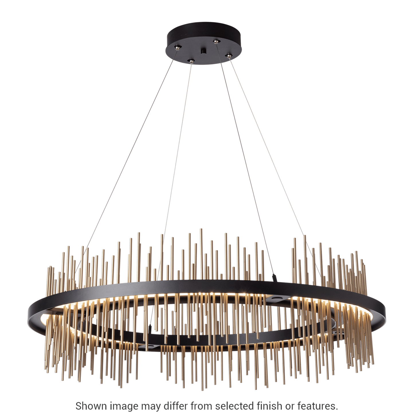 Gossamer Circular LED Pendant - White - White Accent by Hubbardton Forge