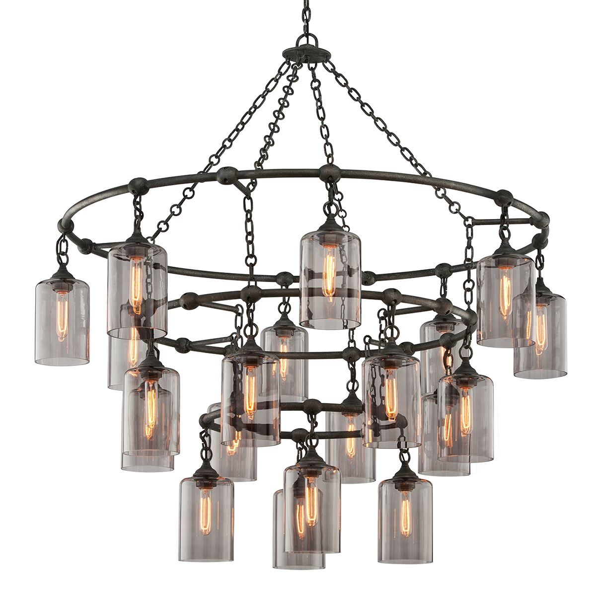 Gotham Chandelier - 20-Light - Aged Pewter - Troy Lighting F4426-APW