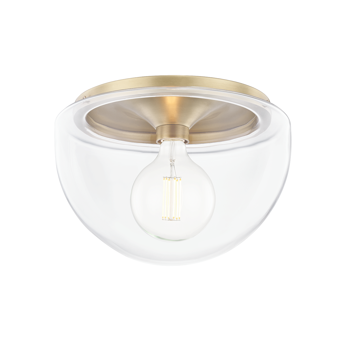Grace Flush Mount - 1-Light - Aged Brass - Mitzi H284501L-AGB