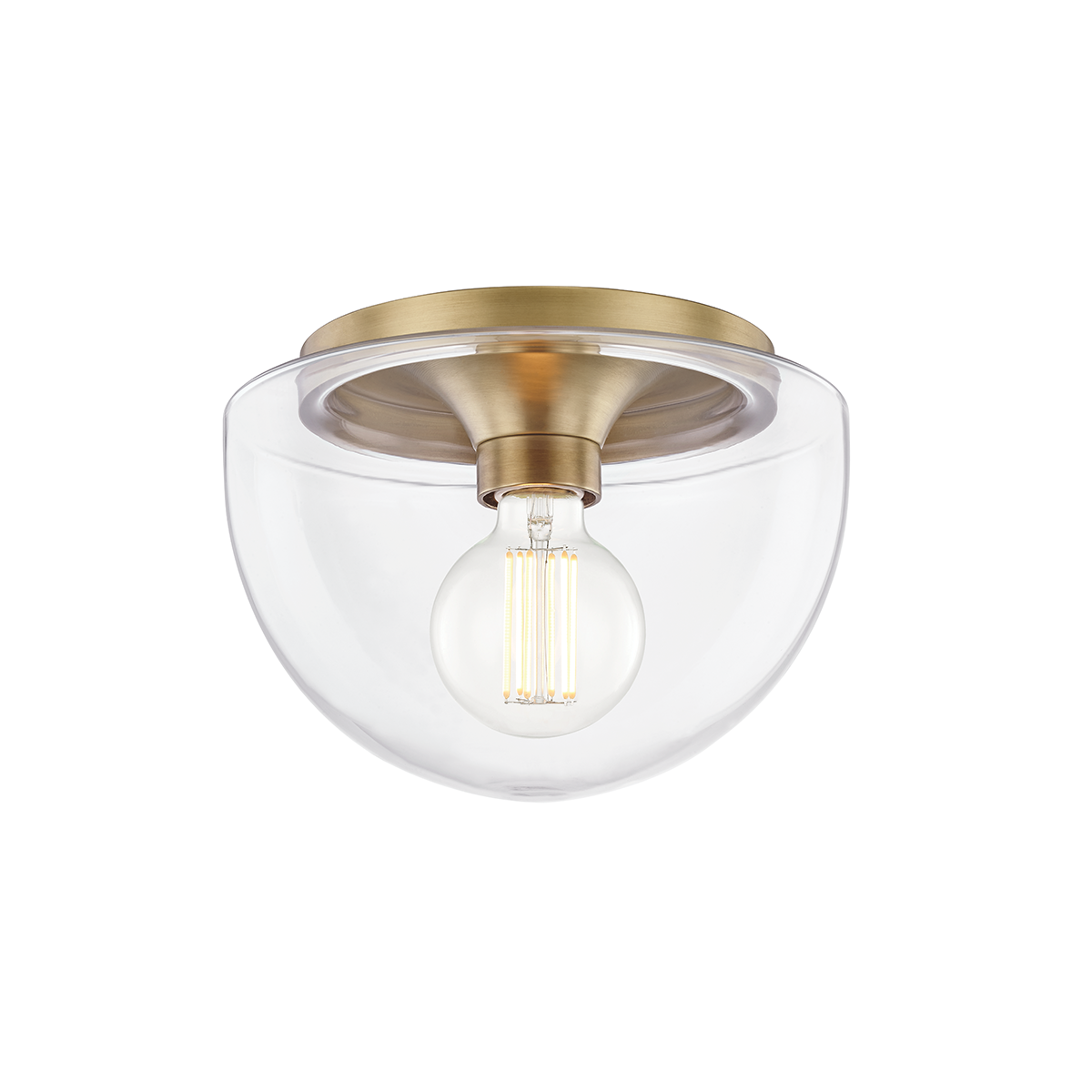 Grace Flush Mount - 1-Light - Aged Brass - Mitzi H284501S-AGB