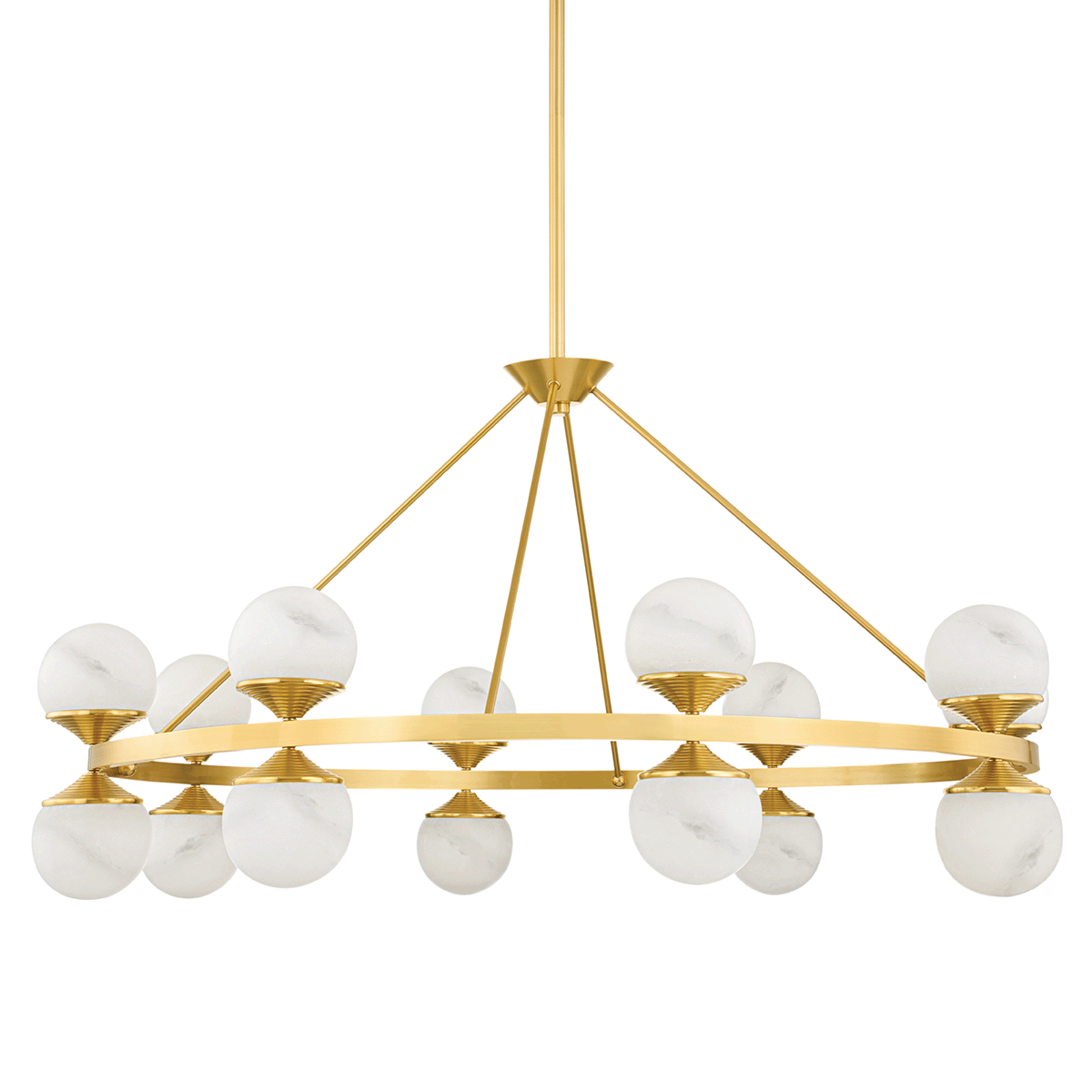 Grafton Chandelier - 16-Light - Aged Brass by Hudson Valley Lighting