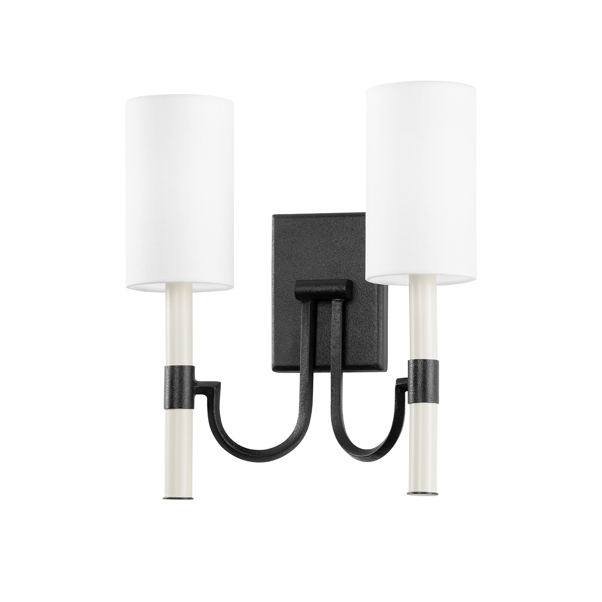 Gustine Wall Sconce - 2-Light - Forged Iron - Troy Lighting B1114-FOR