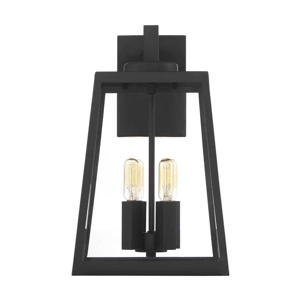 Halifax - 4 Light Large Wall Lantern - with Clear Glass - Matte Black Finish - Satco 60-6583