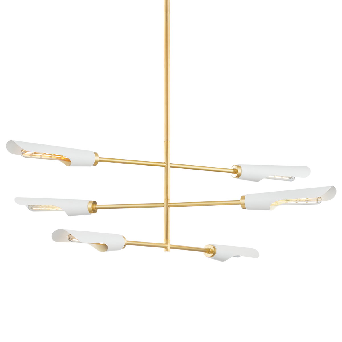 Harperrose Chandelier - 6-Light - Aged Brass/Soft White - Mitzi H828806-AGB/SWH