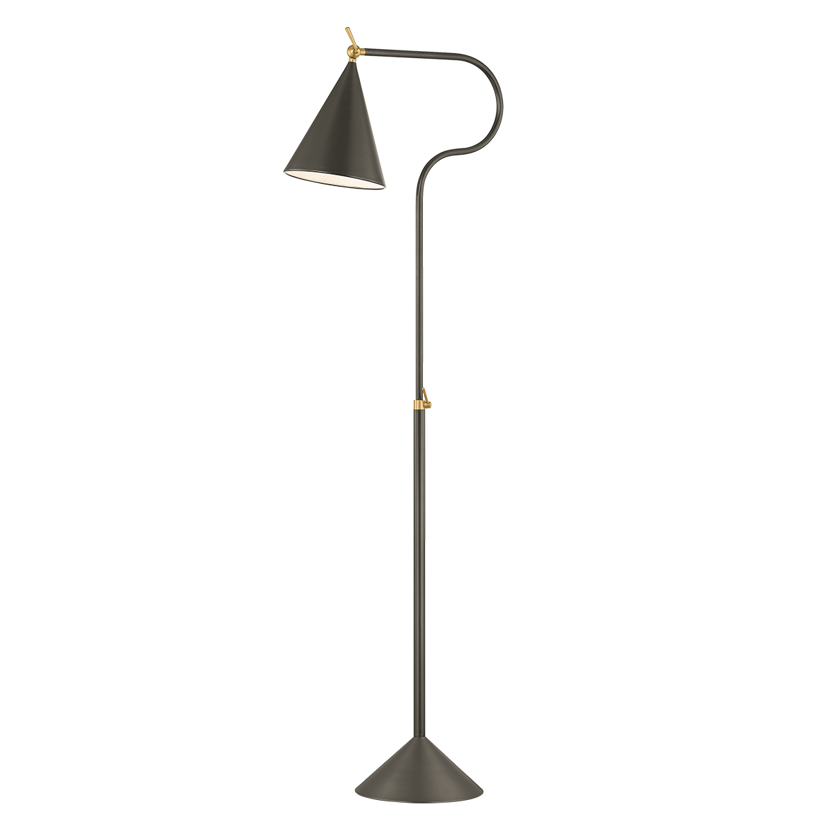 Harriet Floor Lamp - Aged Brass/True Bronze - Mitzi HL996401-AGB/TRB