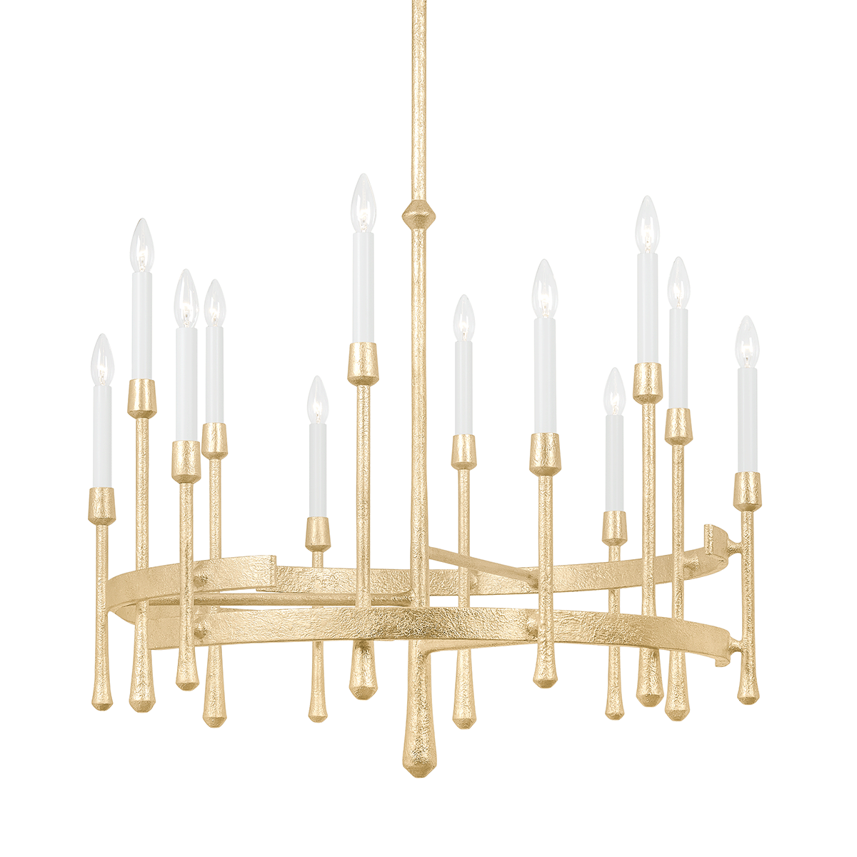 Hathaway Chandelier - 12-Light - Vintage Gold Leaf by Hudson Valley Lighting
