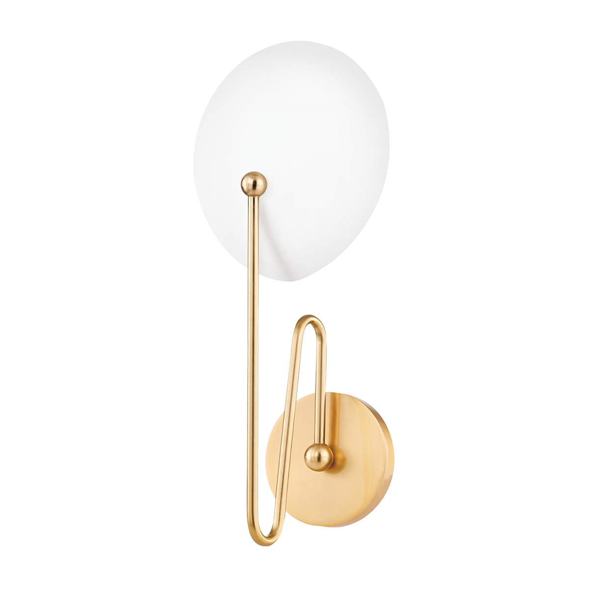 Hattie Wall Sconce - 1-Light - Aged Brass/Textured White - Mitzi H743101-AGB/TWH