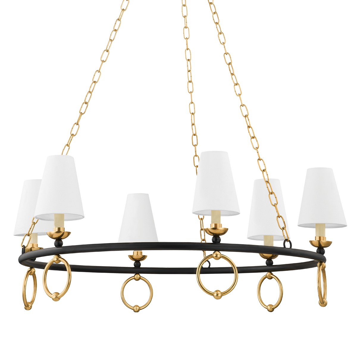 Haverford Chandelier - 6-Light - Aged Brass - Mitzi H757806-AGB/TBK