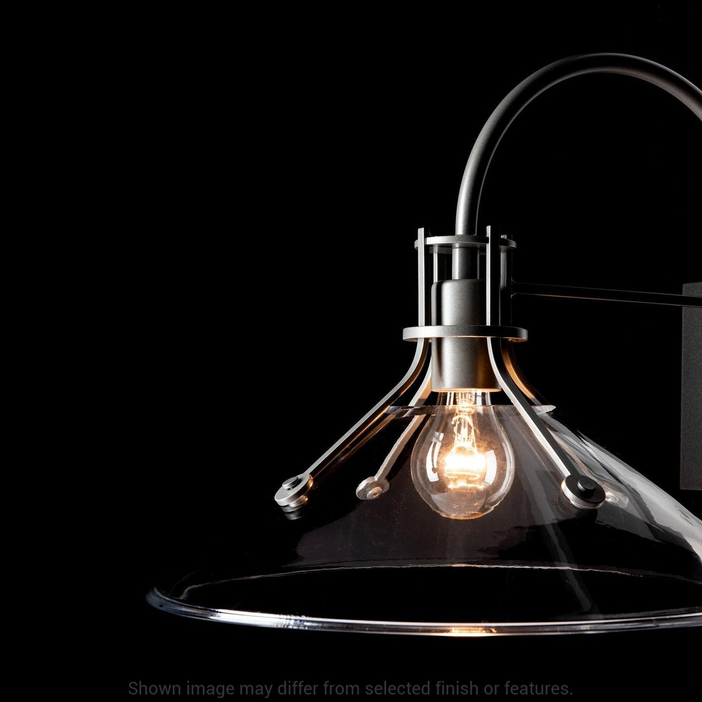 Henry Large Glass Shade Outdoor Sconce - Oil Rubbed Bronze - Frosted Glass by Hubbardton Forge