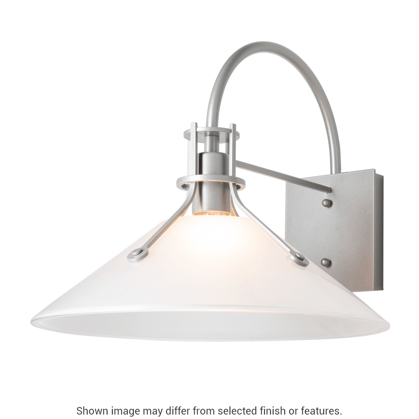 Henry Large Glass Shade Outdoor Sconce - Oil Rubbed Bronze - Frosted Glass by Hubbardton Forge