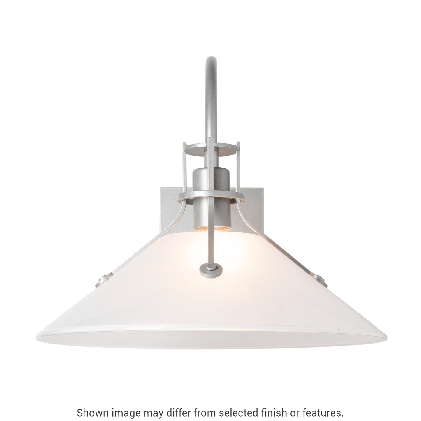 Henry Large Glass Shade Outdoor Sconce - Oil Rubbed Bronze - Frosted Glass by Hubbardton Forge