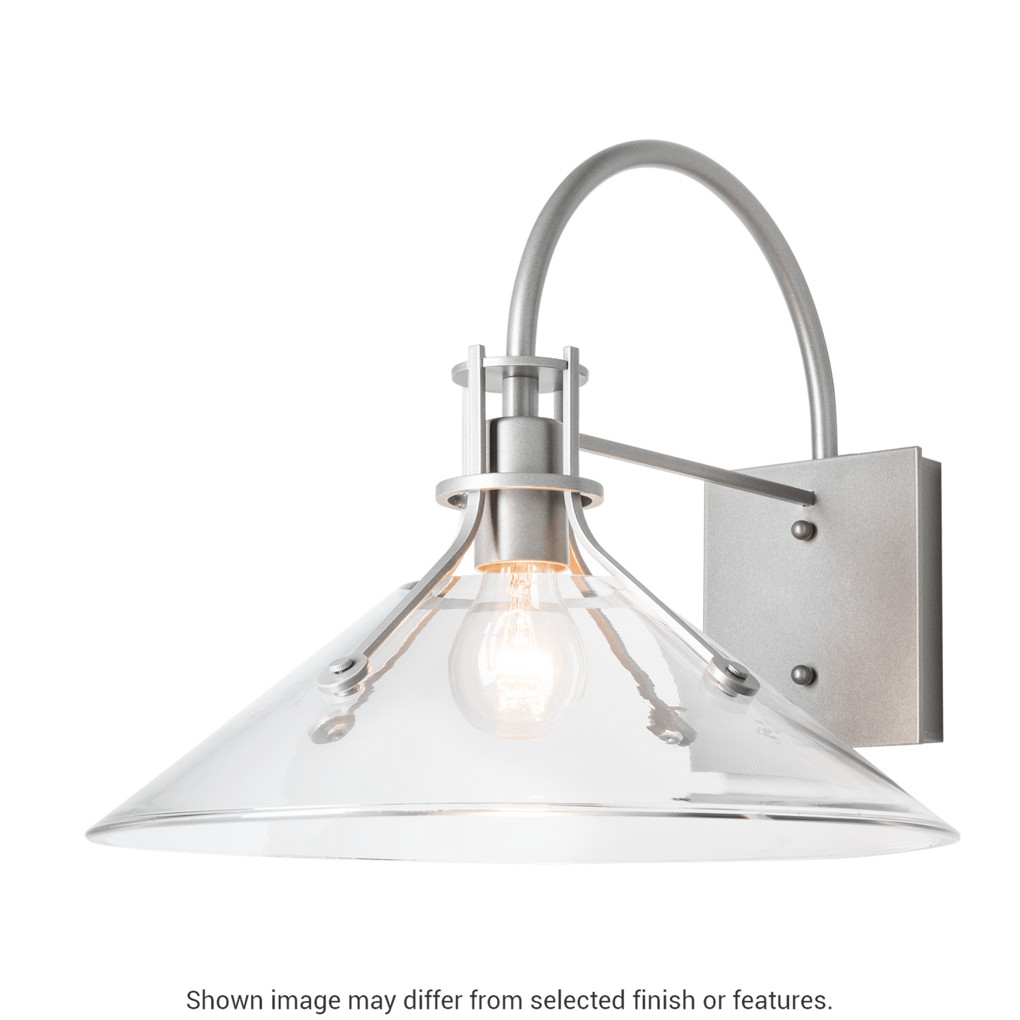 Henry Large Glass Shade Outdoor Sconce - Oil Rubbed Bronze - Frosted Glass by Hubbardton Forge
