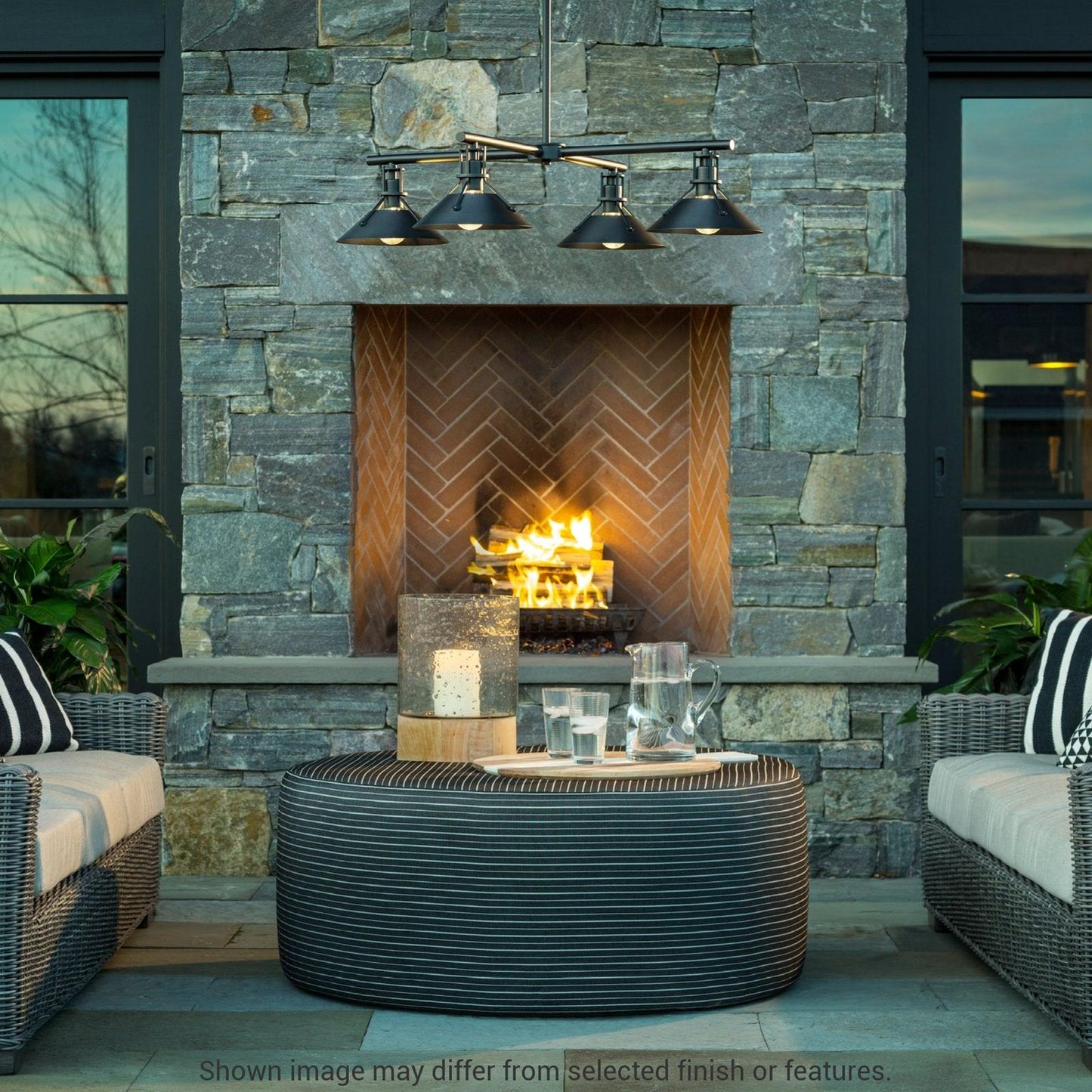 Henry Outdoor 4-Light Pendant - White by Hubbardton Forge