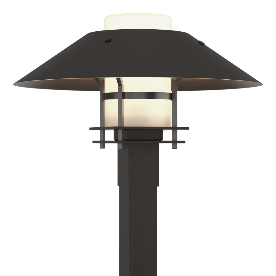 Henry Outdoor Post Light - Oil Rubbed Bronze - Opal Glass by Hubbardton Forge
