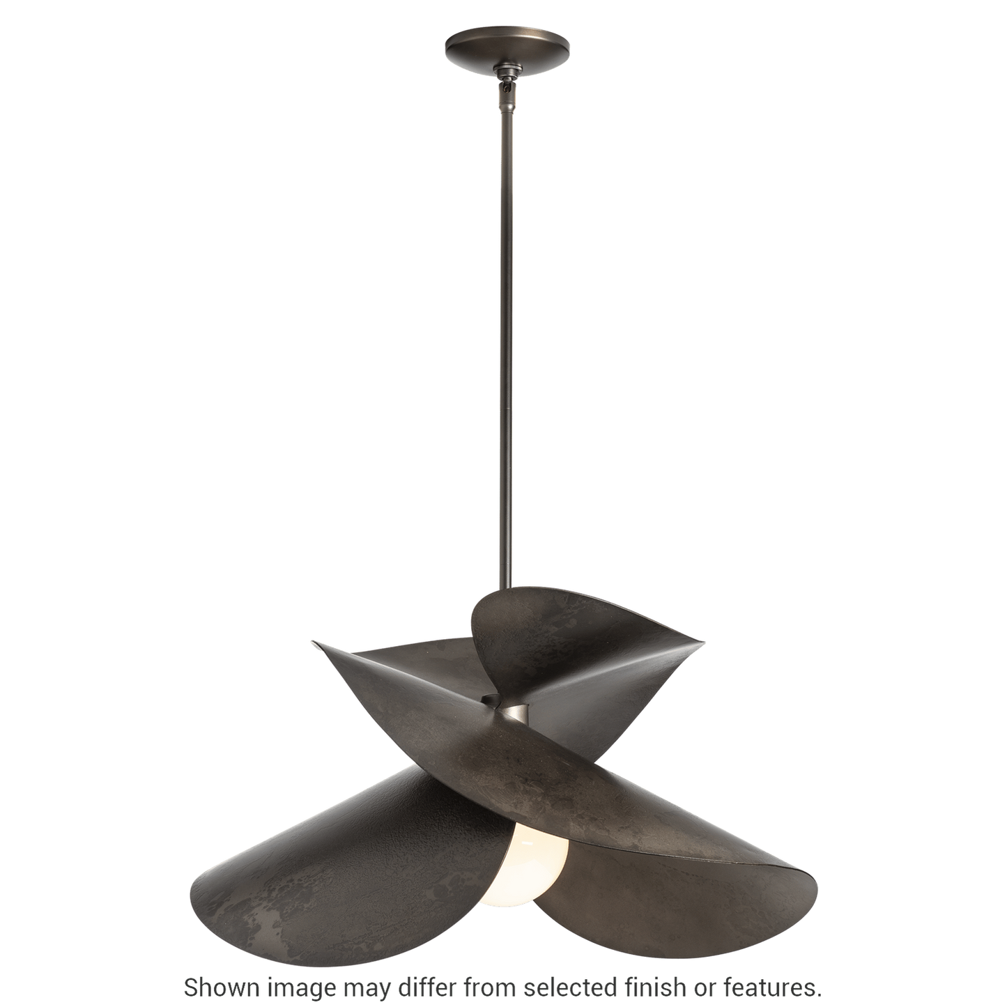Hibiscus Large Pendant - White by Hubbardton Forge