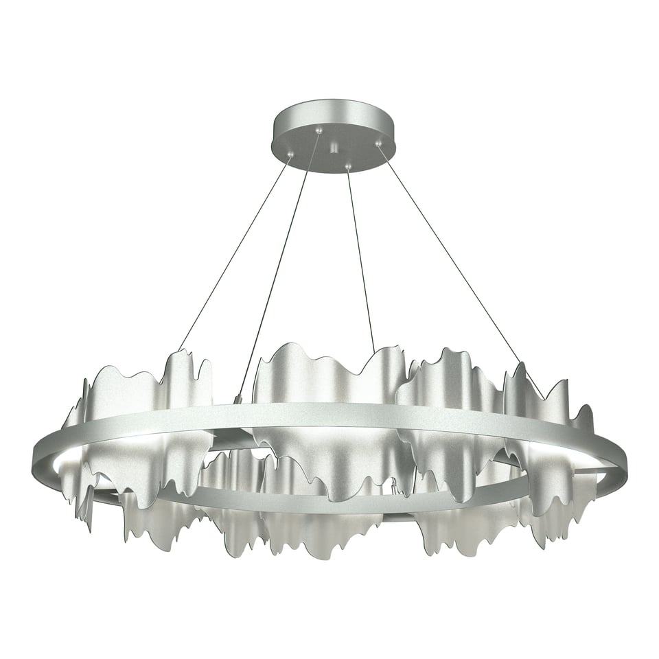 Hildene Circular LED Pendant - Vintage Platinum by Hubbardton Forge