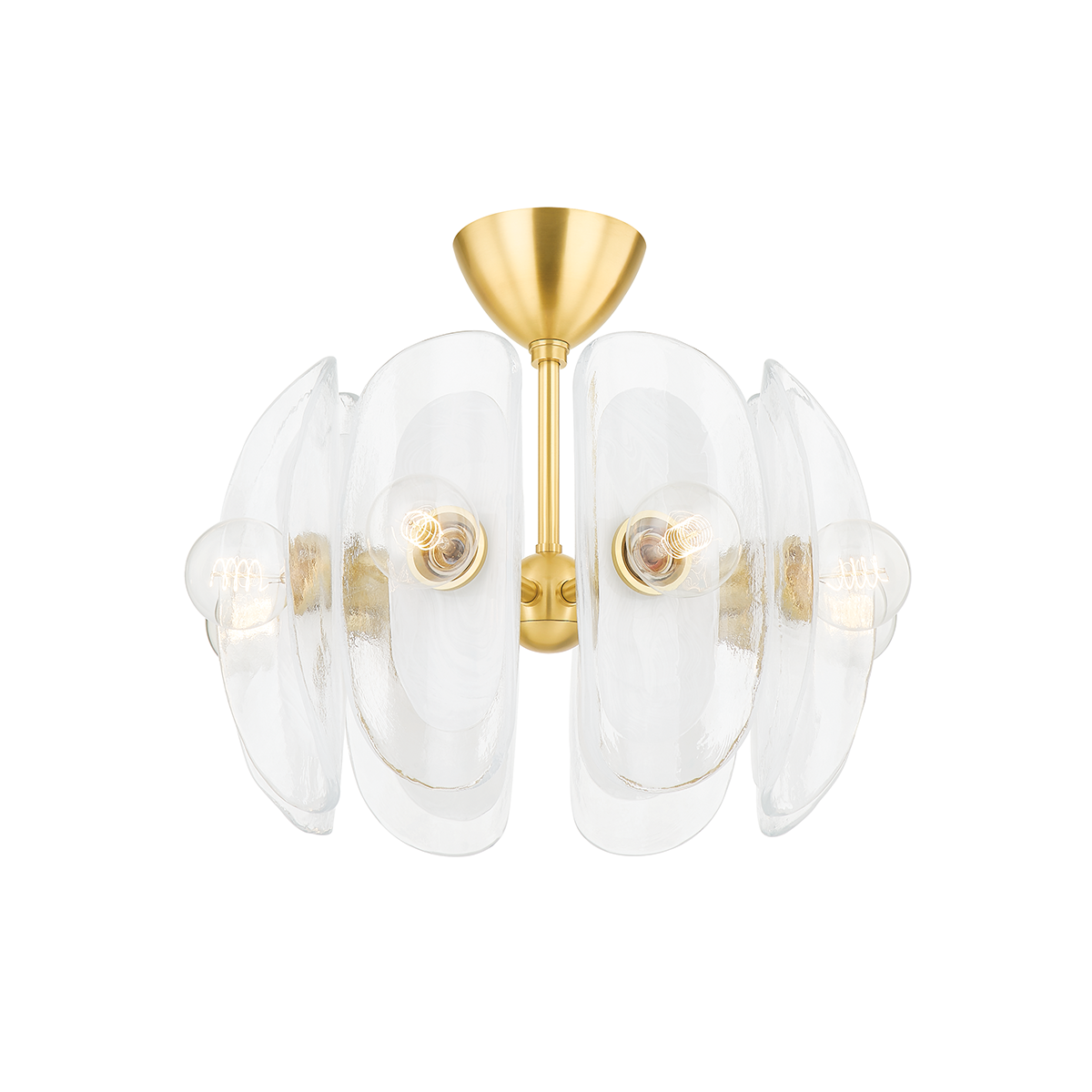 Hilo Semi Flush - Aged Brass by Hudson Valley Lighting