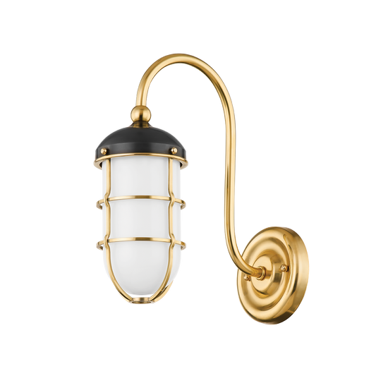 Holkham Wall Sconce - Aged Brass/Distressed Bronze by Hudson Valley Lighting