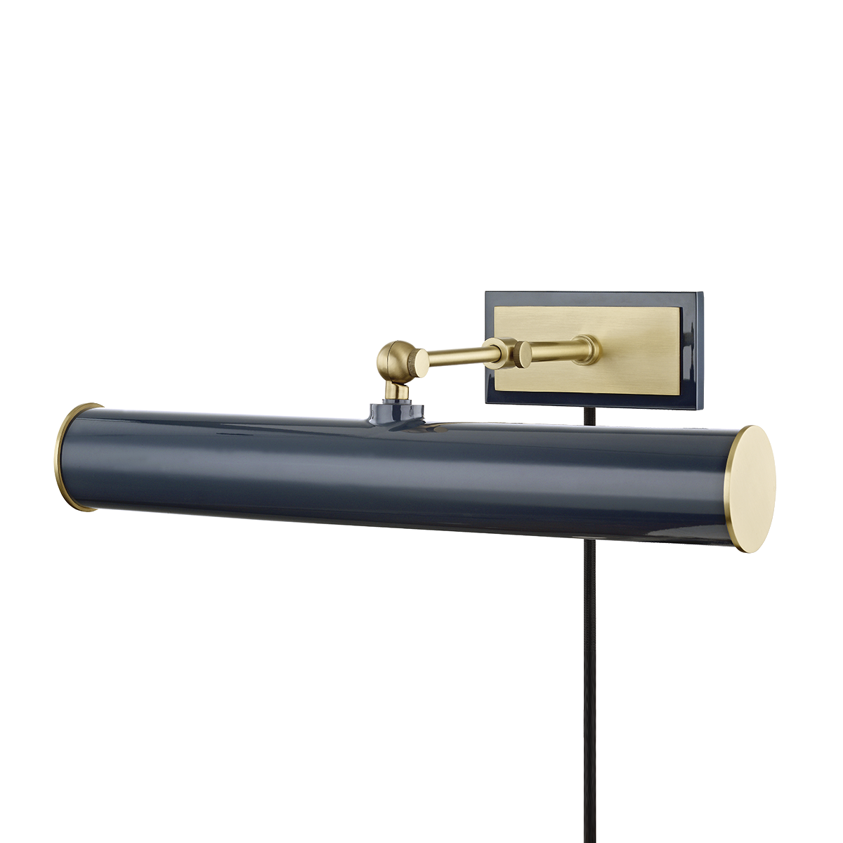 Holly Plug-In Picture Light - 2-Light - Aged Brass/Navy - Mitzi HL263202-AGB/NVY