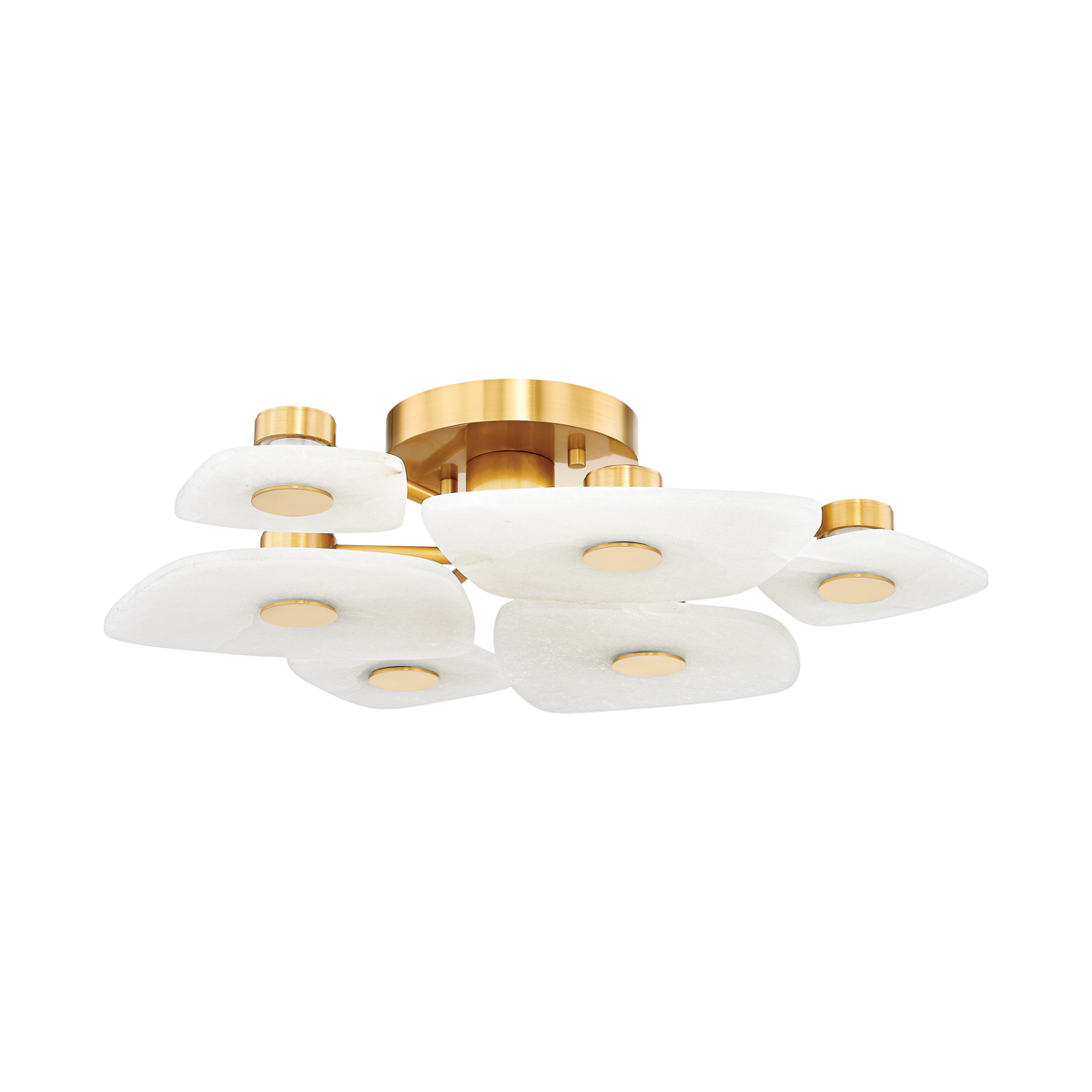 Holmdel Semi Flush - 6-Light - Aged Brass by Hudson Valley Lighting
