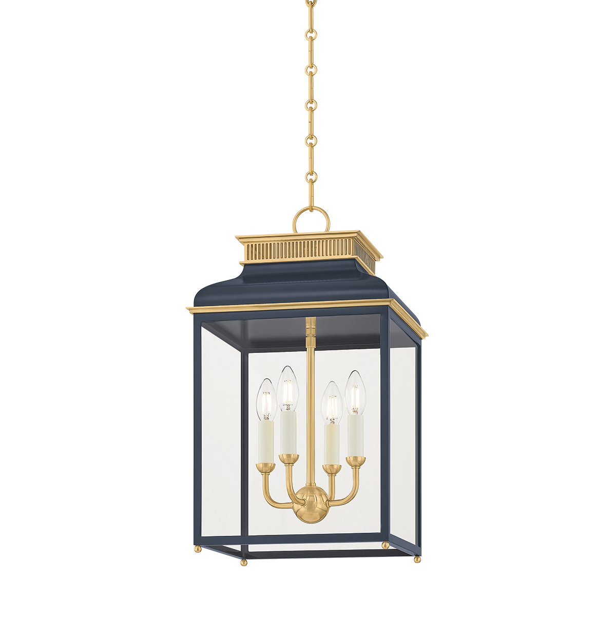Houghton Lantern - Aged Brass/Distressed Bronze by Hudson Valley Lighting