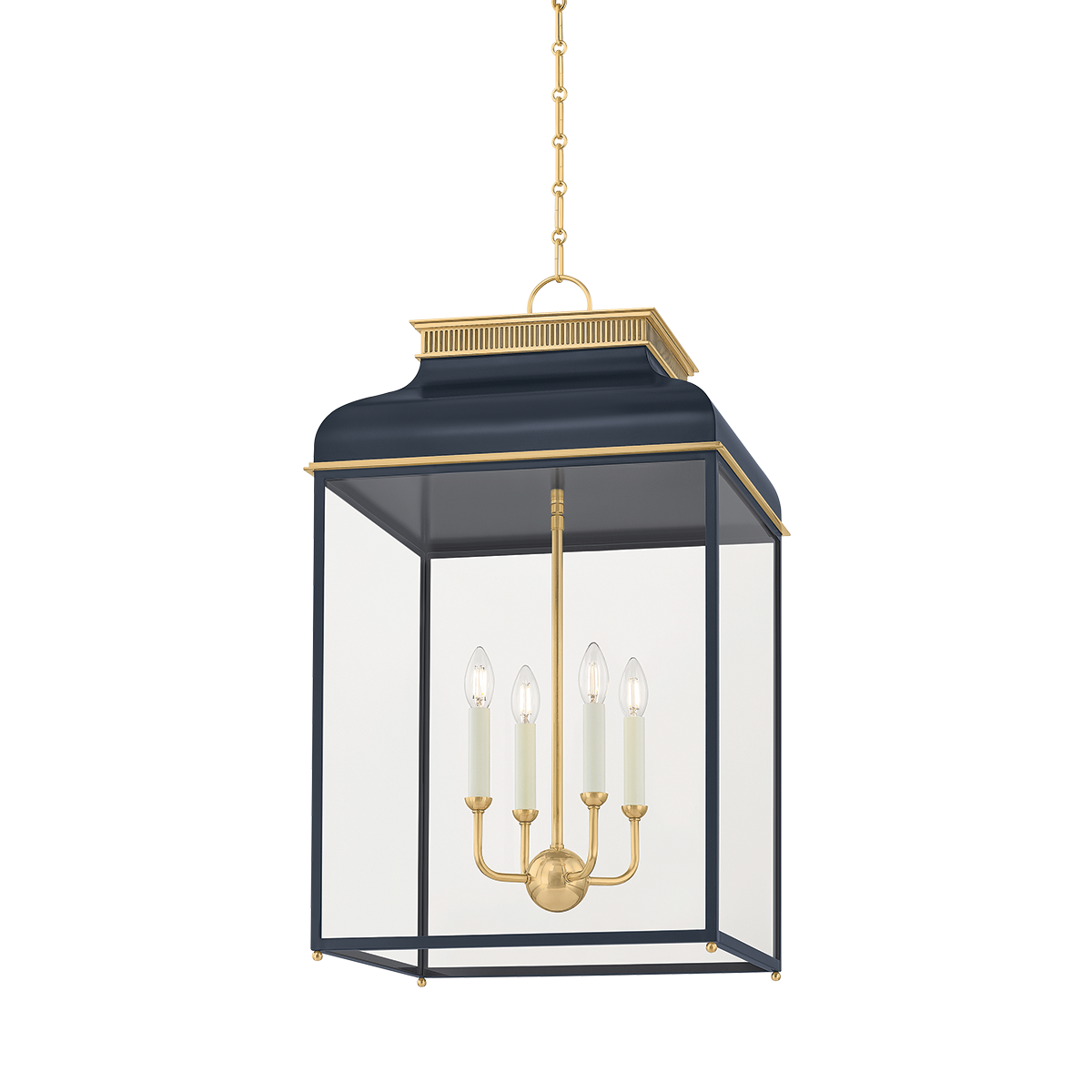 Houghton Large Lantern - Aged Brass/Distressed Bronze by Hudson Valley Lighting