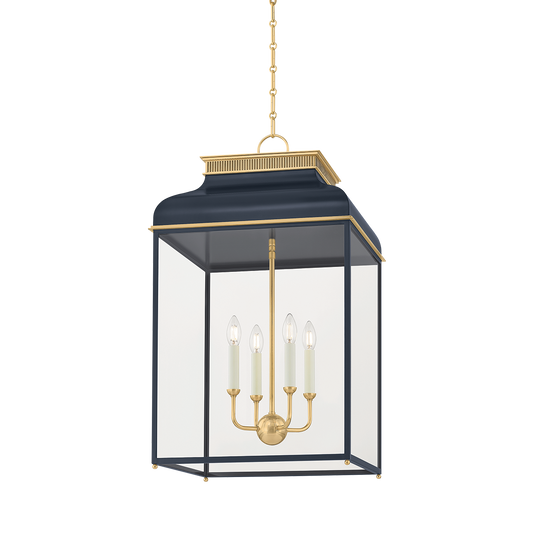 Houghton Large Lantern - Aged Brass/Distressed Bronze by Hudson Valley Lighting