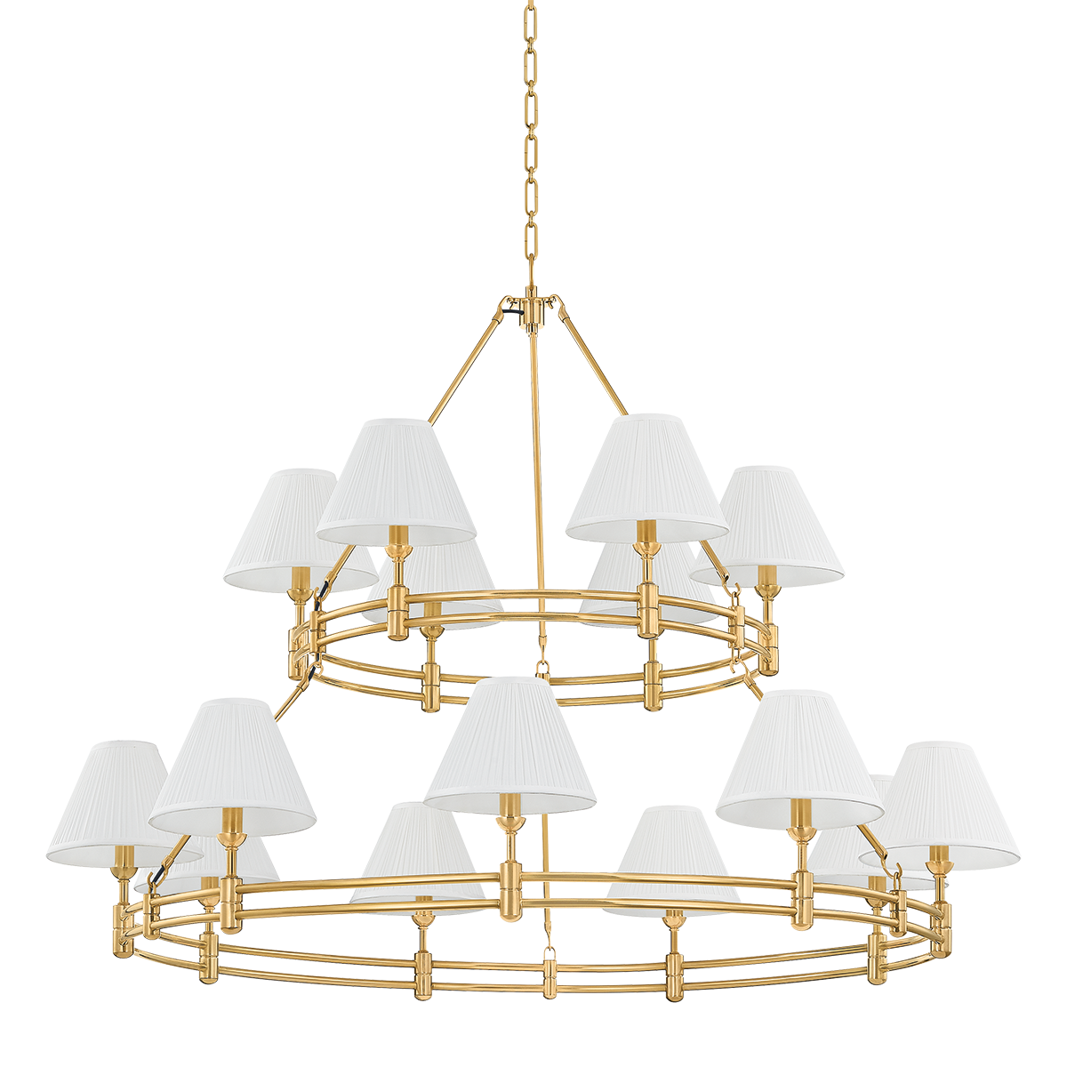 Howard Chandelier - 15-Light - Aged Brass by Hudson Valley Lighting