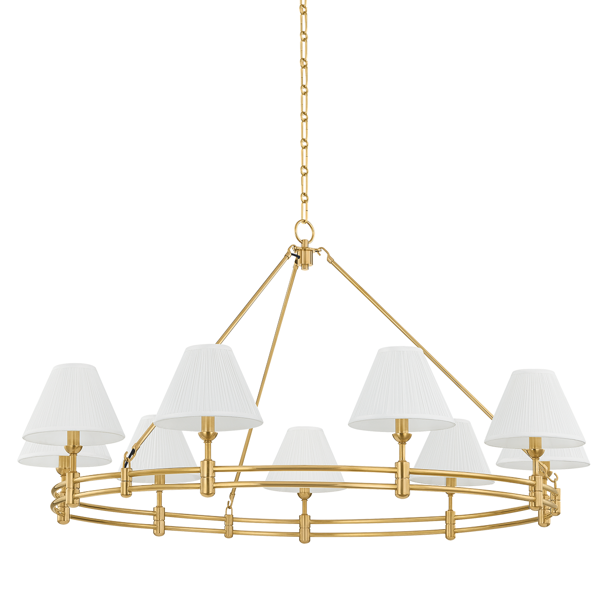 Howard Chandelier - 9-Light - Aged Brass by Hudson Valley Lighting