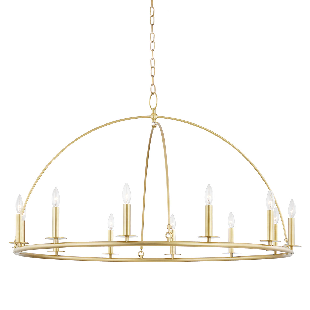 Howell Chandelier - 12-Light - Aged Brass by Hudson Valley Lighting
