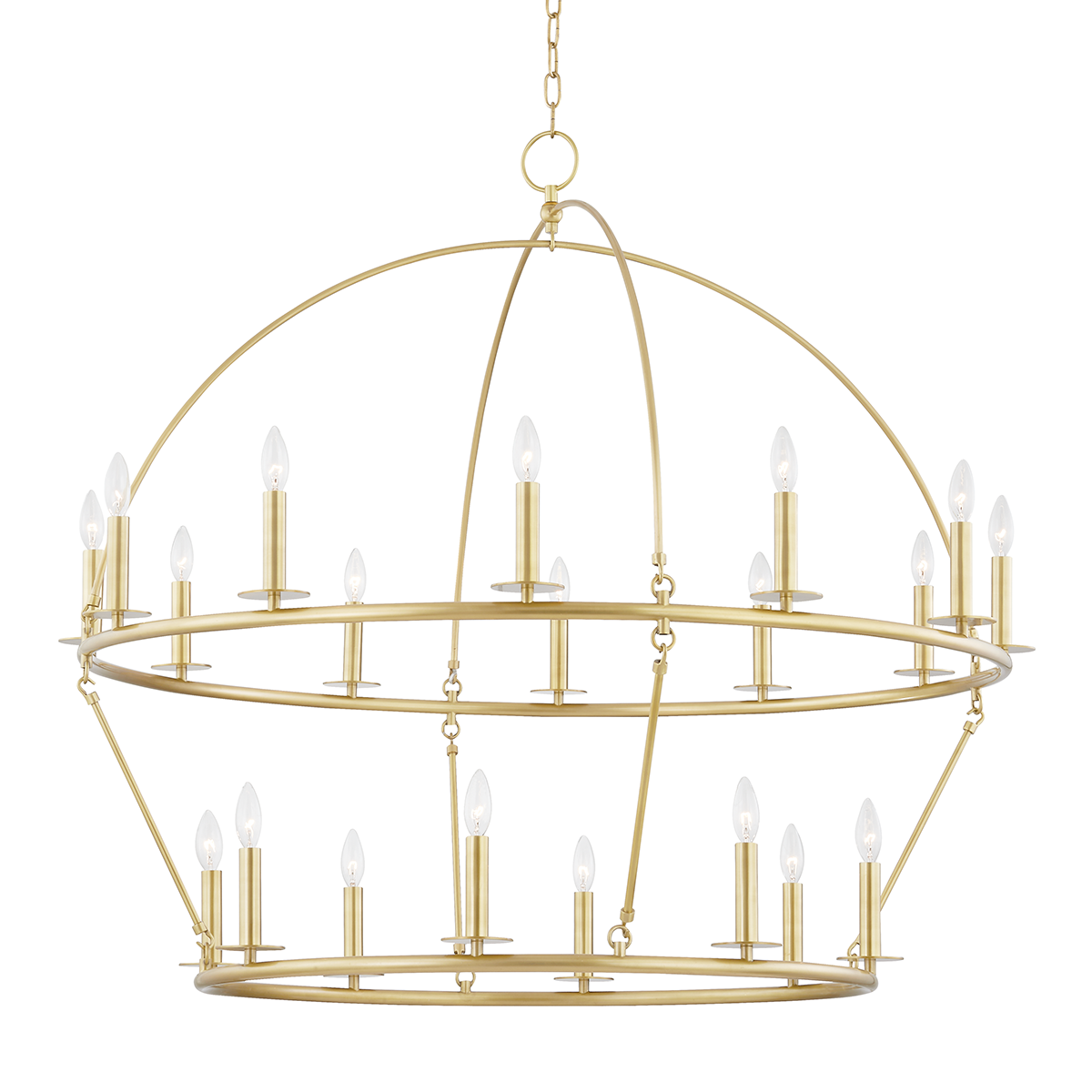 Howell Chandelier - 20-Light - Aged Brass by Hudson Valley Lighting