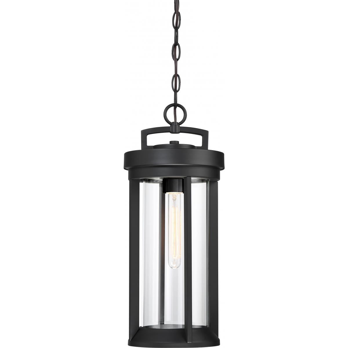 Huron - 1 Light Hanging Lantern with Clear Glass - Aged Bronze Finish - Satco 60-6504
