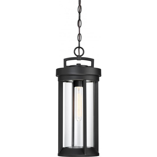 Huron - 1 Light Hanging Lantern with Clear Glass - Aged Bronze Finish - Satco 60-6504