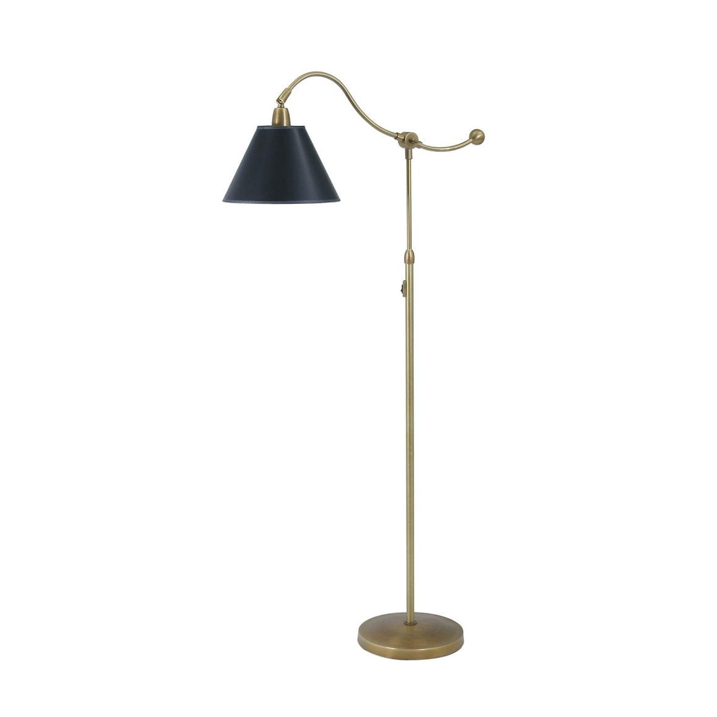 Hyde Park Counter Balance Floor Lamp - HP700-WB-BP - Weathered Brass by House of Troy