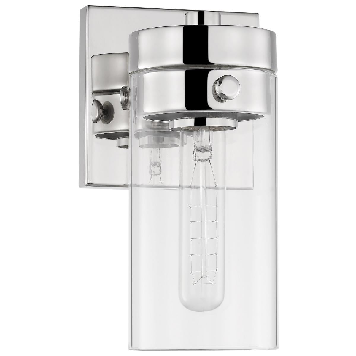Intersection - 1 Light - Vanity - Polished Nickel with Clear Glass - Satco 60-7631