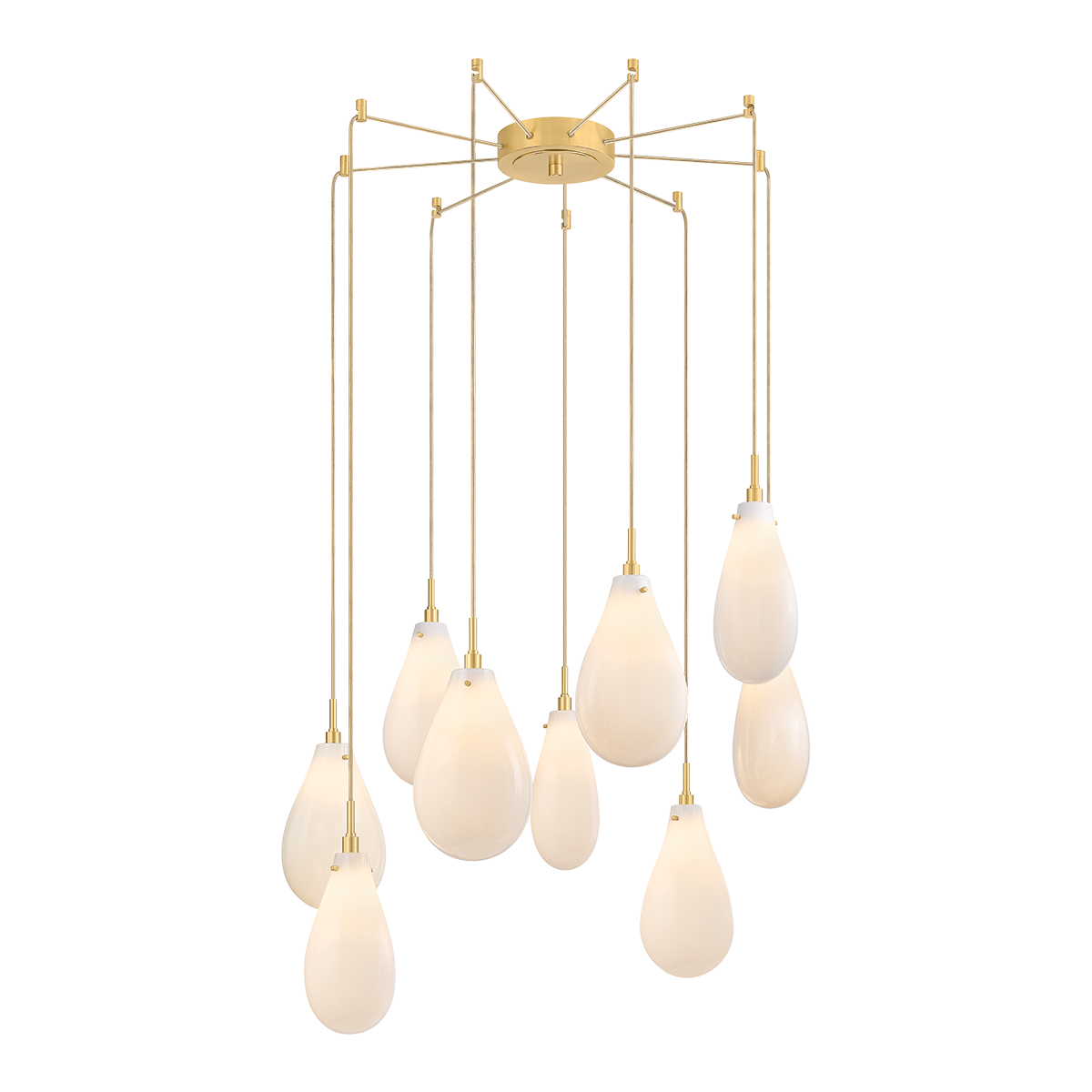 Ironwood Chandelier - 9-Light - Aged Brass by Hudson Valley Lighting