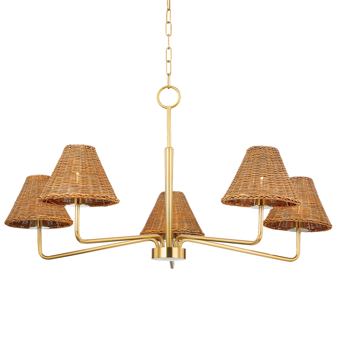 Issa Chandelier - 5-Light - Aged Brass - Mitzi H704805-AGB