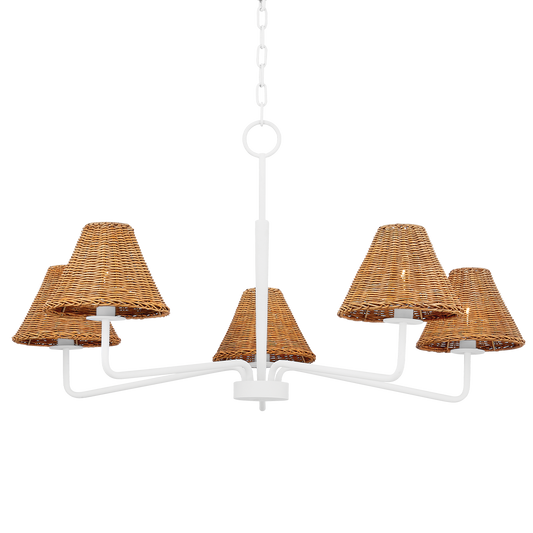 Issa Chandelier - 5-Light - Textured White - Mitzi H704805-TWH