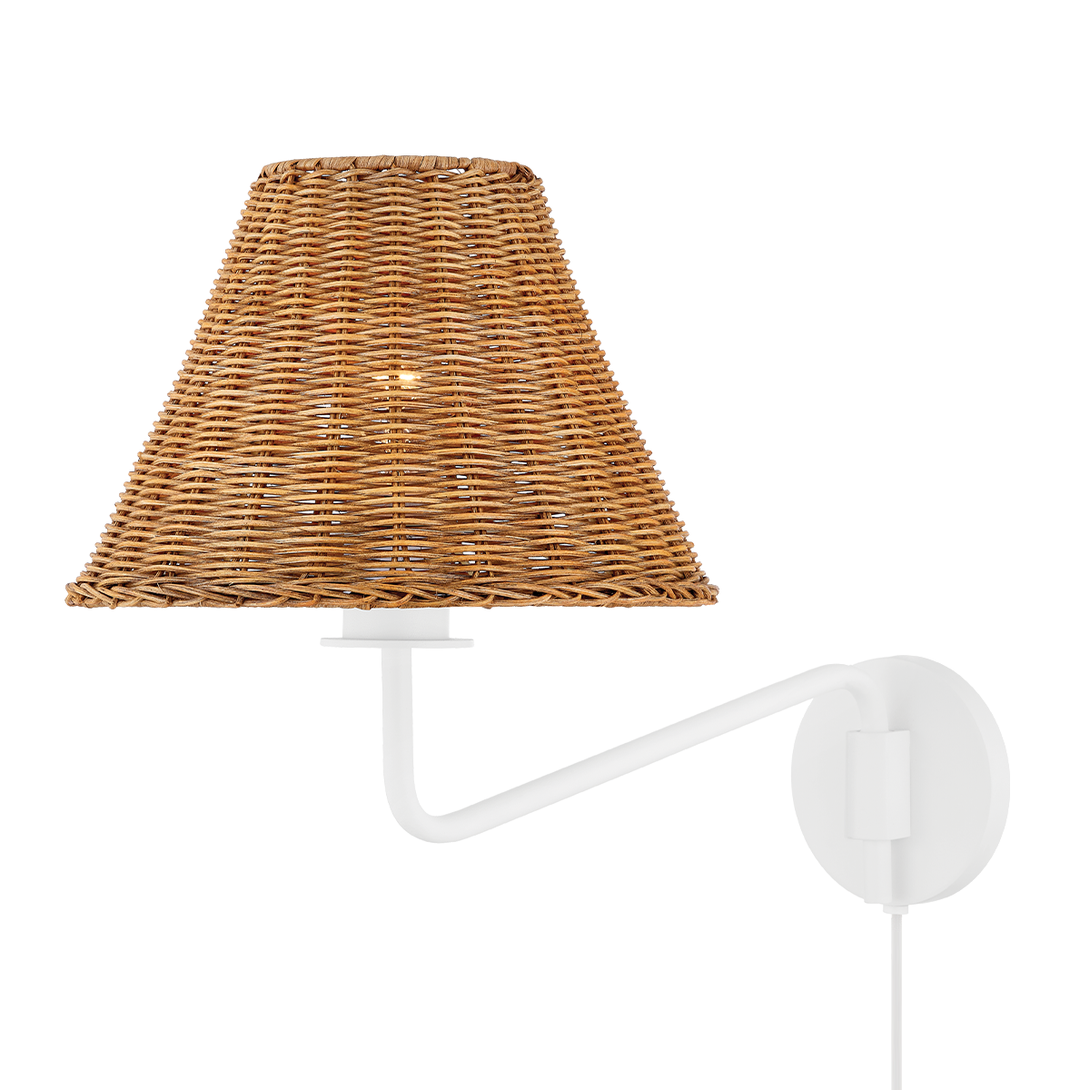 Issa Plug-In Sconce - Textured White - Mitzi HL704201-TWH