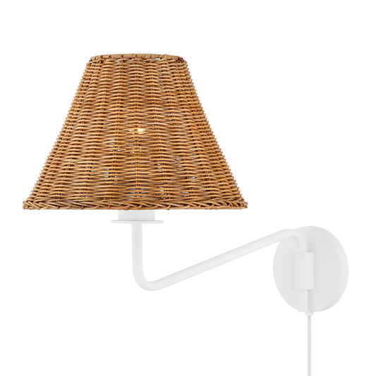 Issa Plug-In Sconce - Textured White - Mitzi HL704201-TWH