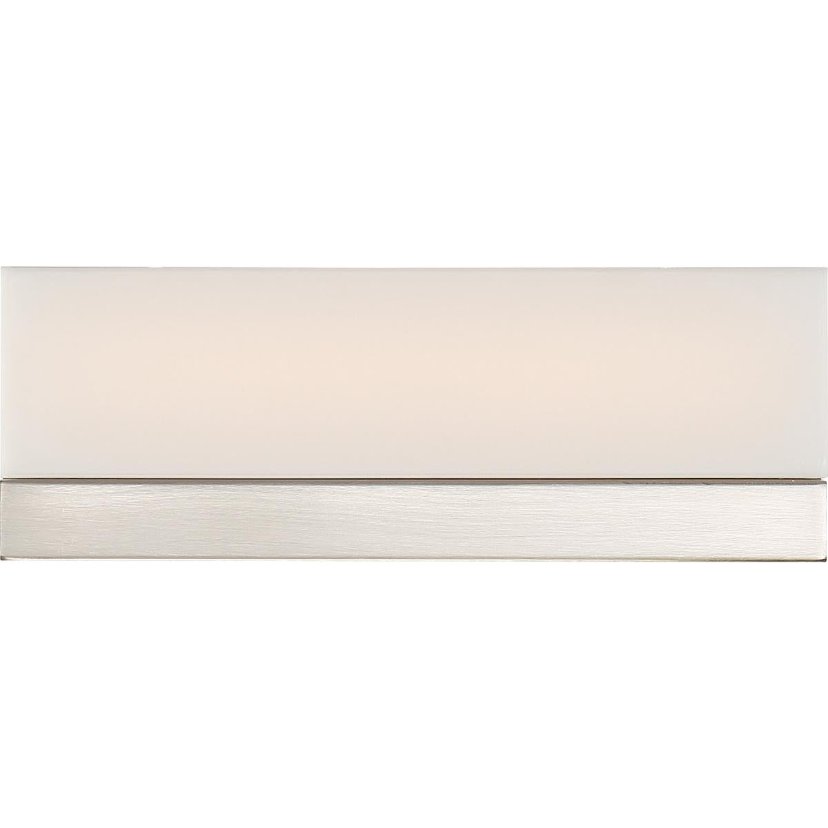 Jackson - 12" LED Vanity with White Acrylic - Brushed Nickel Finish - Satco 62-1327