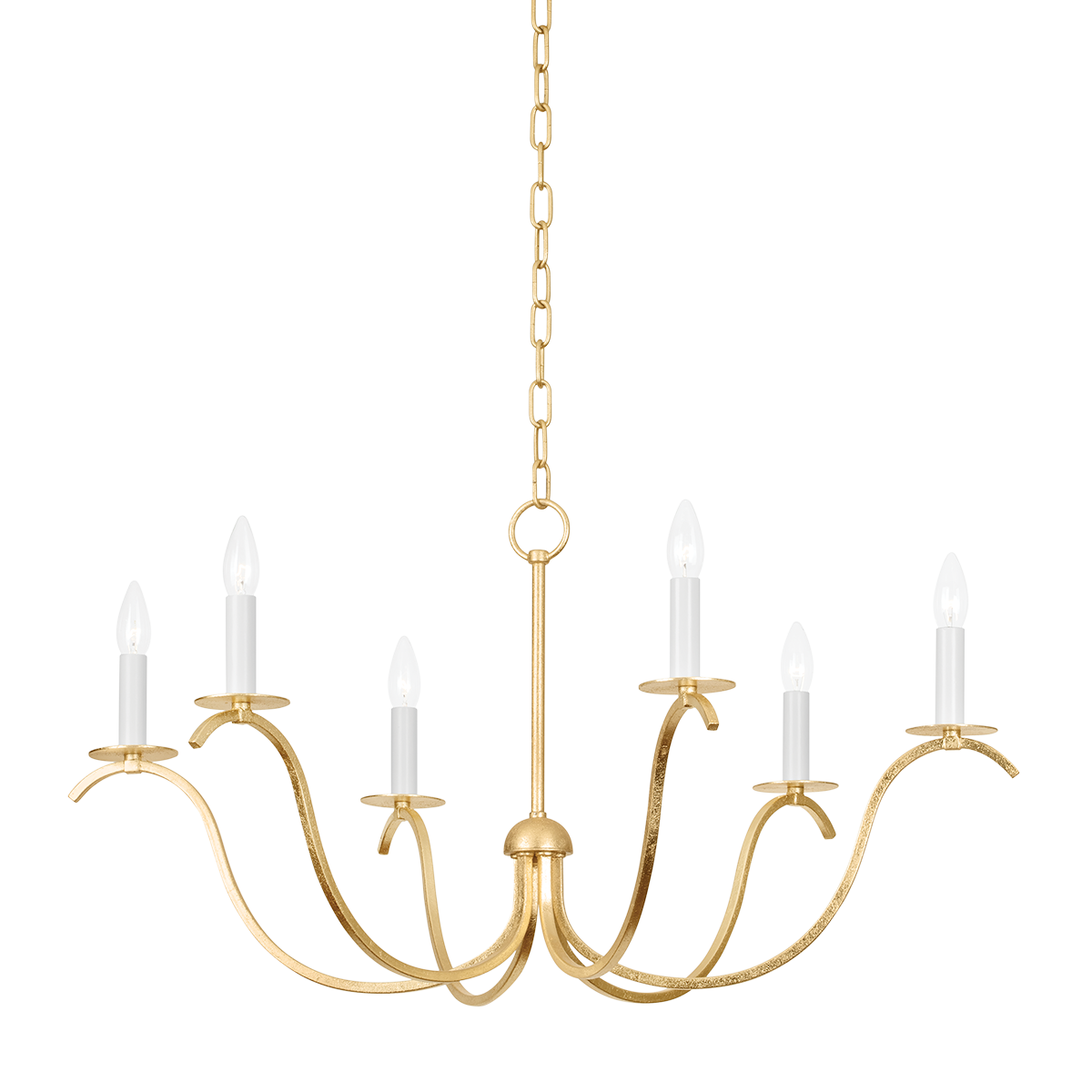 Jaclin Chandelier - 6-Light - Gold Leaf - Mitzi H809806-GL
